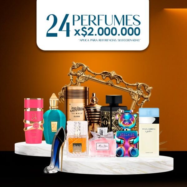 Promoción 24 Perfumes por $2.000.000